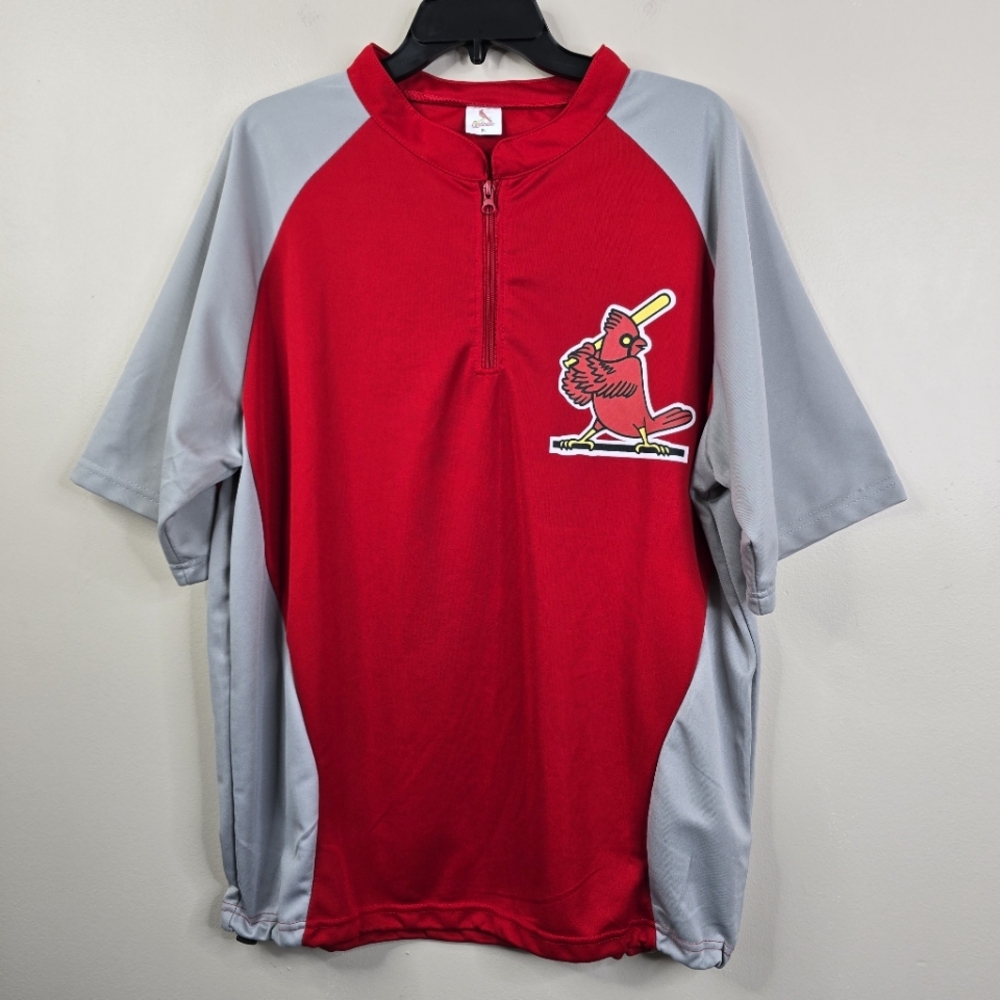 Saint Louis Cardinals Short Sleeve Q-Zip Pulltab Waistline Pullover XL